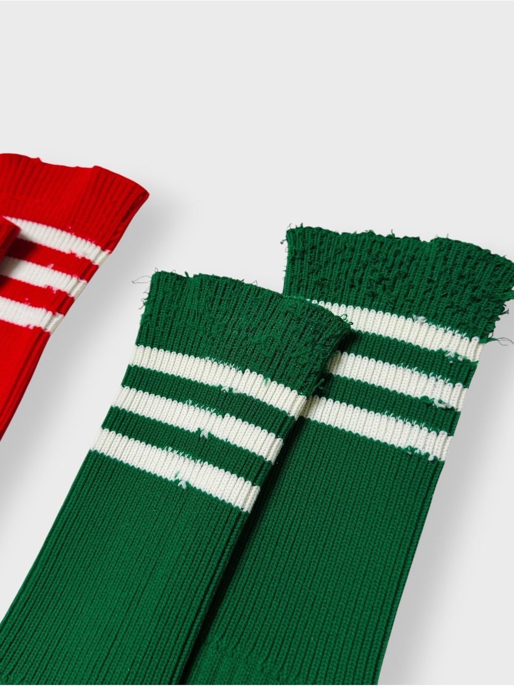 Vintage 70s 80s Twin City Soccer Socks Lot of 3, Tube Knee High 3 Stripes adidas - Picture 4 of 6